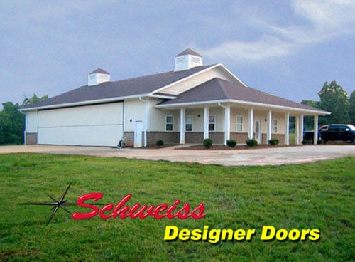 Wide Bi-Fold Door with Custom Siding on Agricultural Building