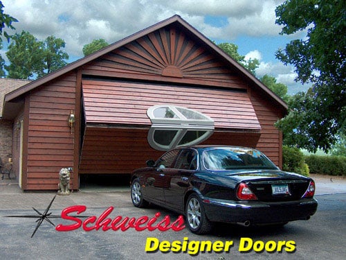 Bi-Fold Door as a Garage Door with Wood Paneling