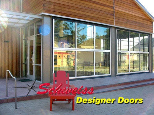 Two Glass Paneled Bifold Designer Doors