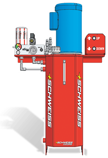 Powerful Arizona Doors hydraulic by Schweiss pump system