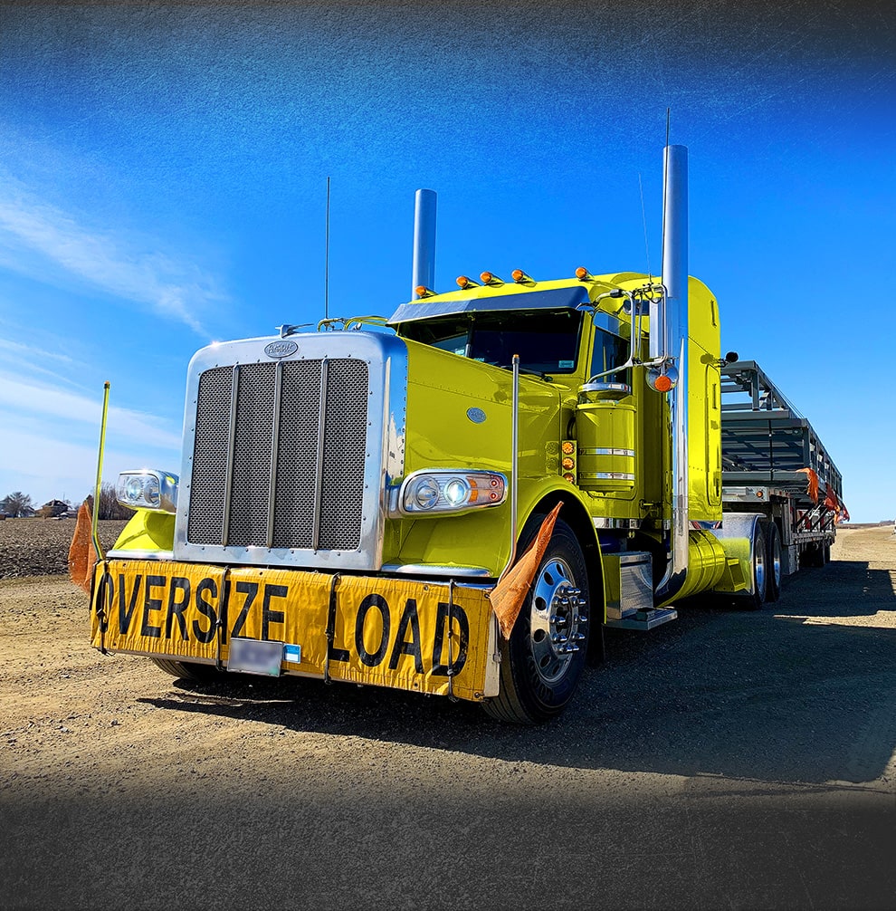 Schweiss Doors delivery semi with a door loaded