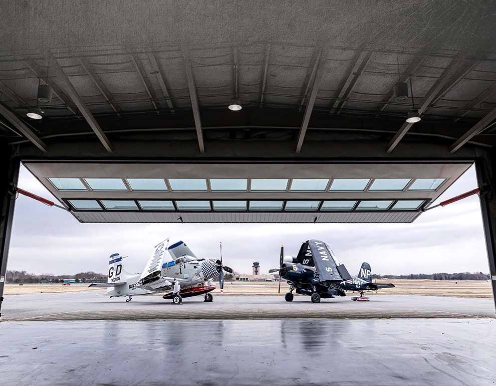 Stand Alone Door from Dakota Doors fitted on a hangar