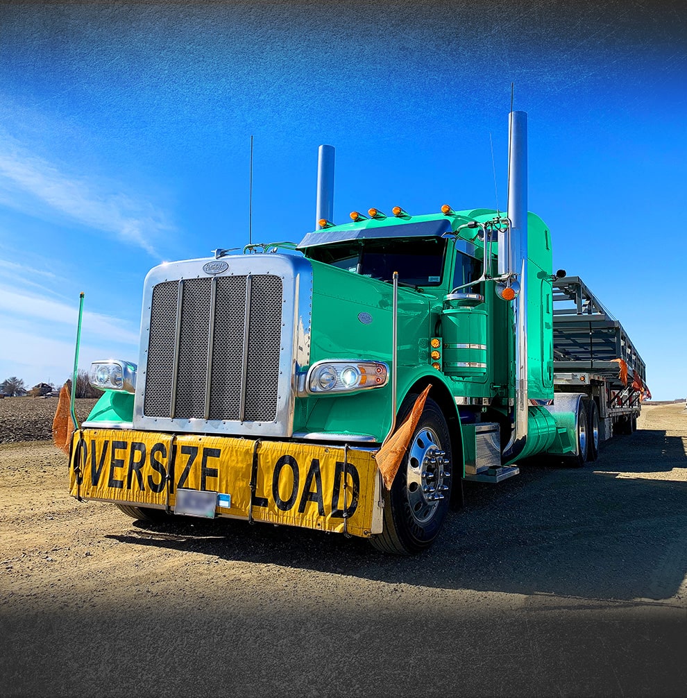 Schweiss Doors delivery semi with a door loaded