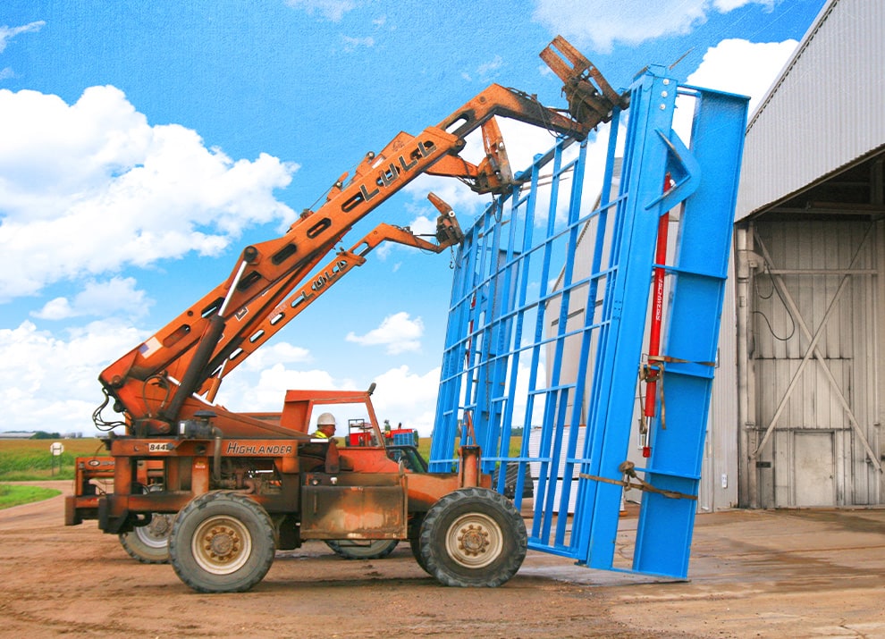 Missouri stand-alone door by Schweiss installed on a building