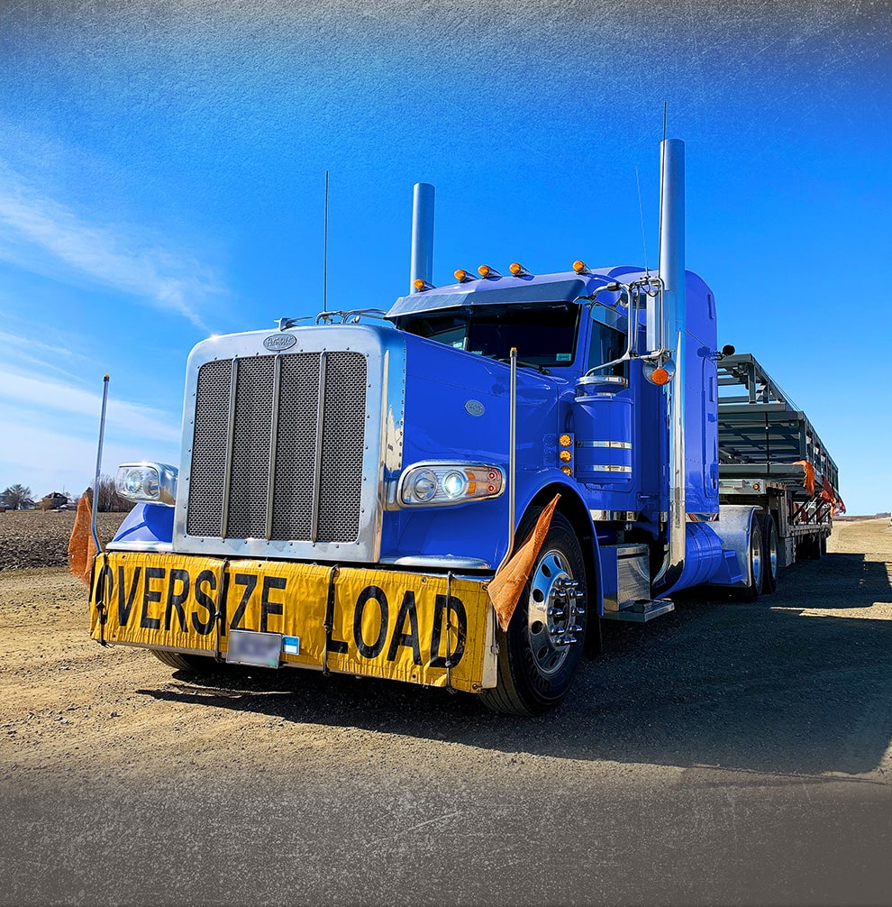 Schweiss Doors delivery semi with a door loaded