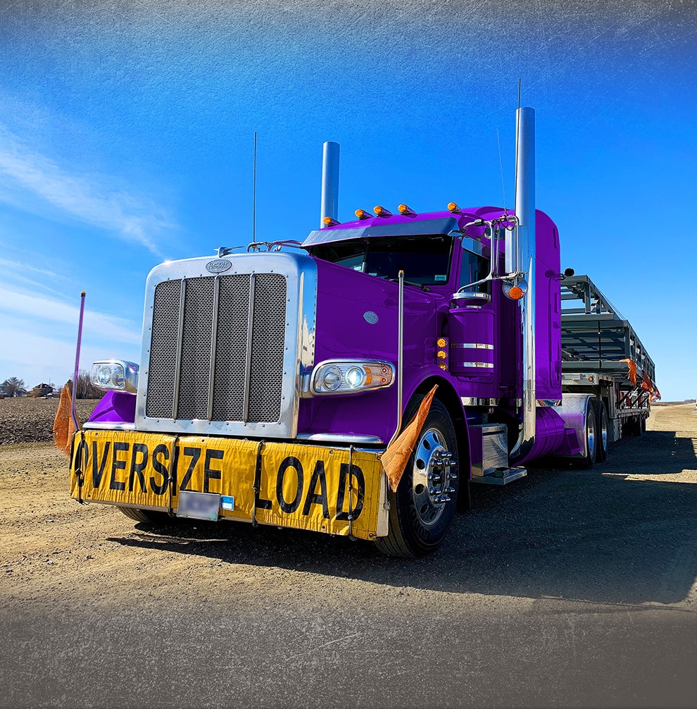 Schweiss Doors delivery semi with a door loaded