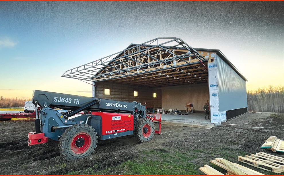 Utah hydraulic frame by Schweiss installed on new building