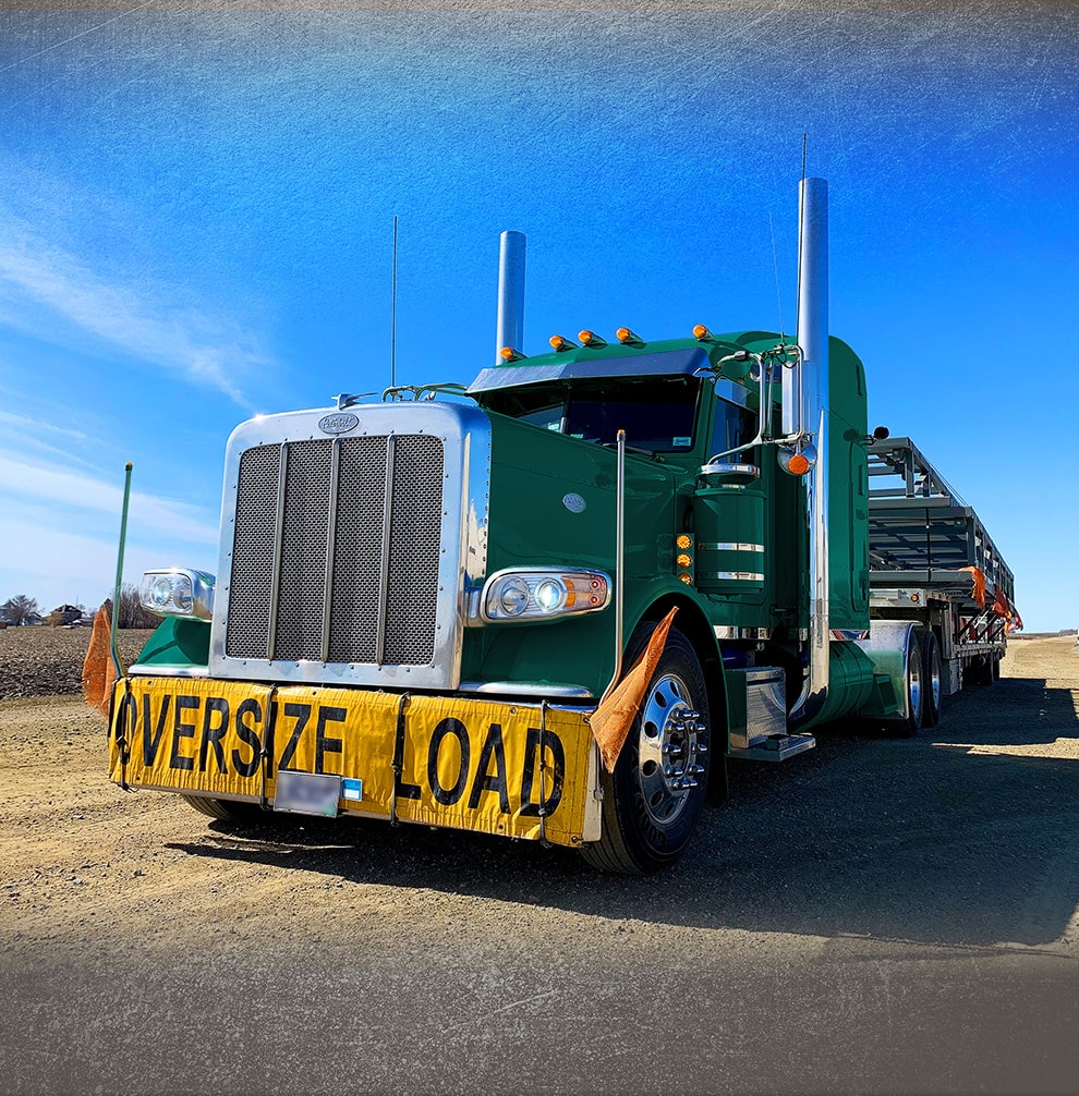 Schweiss Doors delivery semi with a door loaded