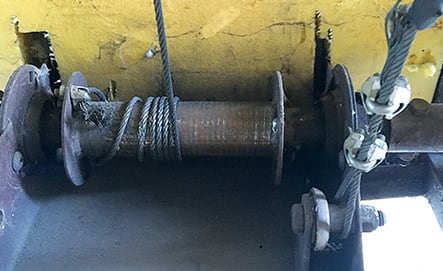 Cable drum needing more maintenance